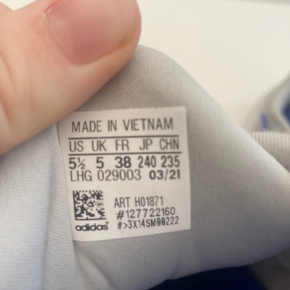 Adidas Girls' Youth EQ 21 Running Shoes in Grey and Pink - Picture 6 of 10